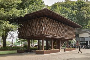 Microlibraries in various cities, by SHAU / Daliana Suryawinata, Florian Heinzelmann who initiated the project, engage with stakeholders at every level to offer quality public spaces in several Kampung and parks in Indonesia. Six have been built so far, and 100 are envisioned by 2045.